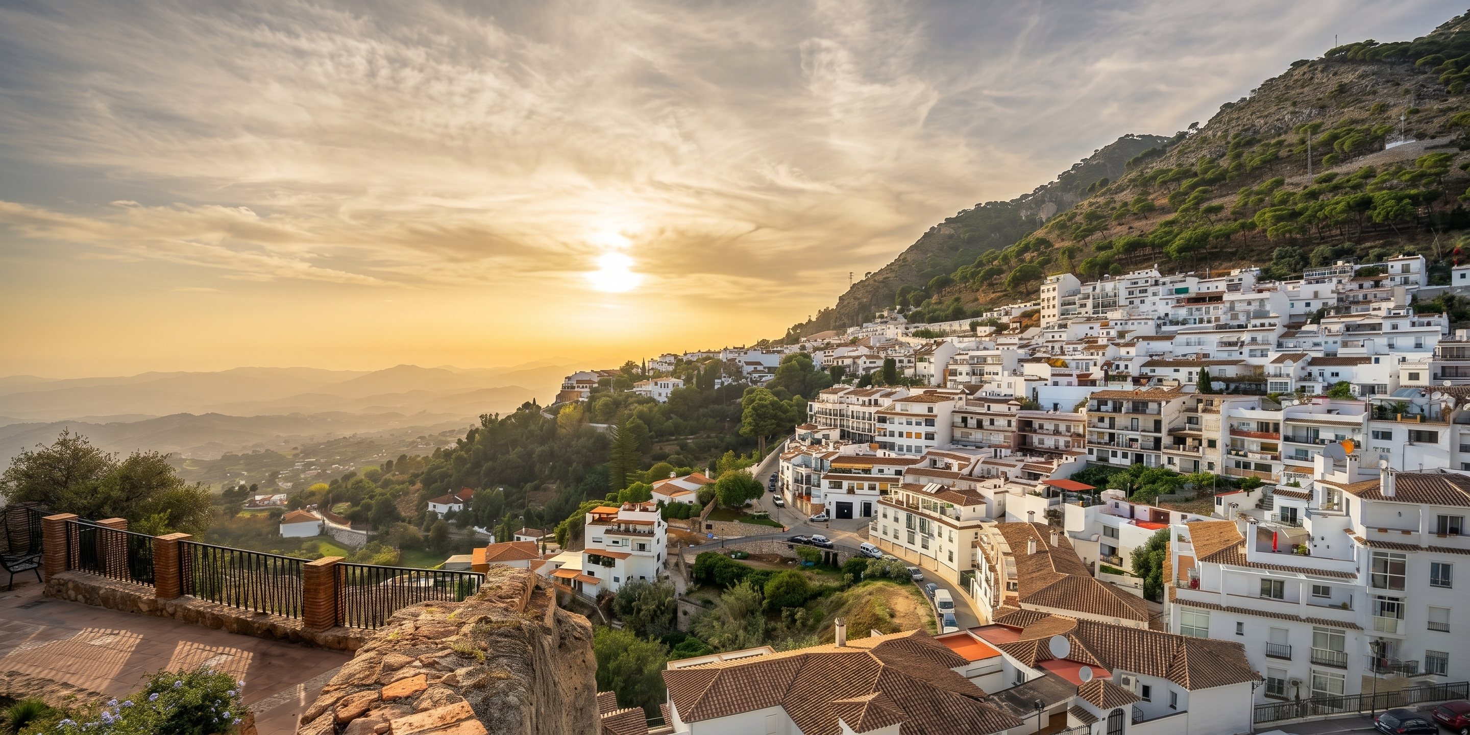 Mijas Pueblo hillside view