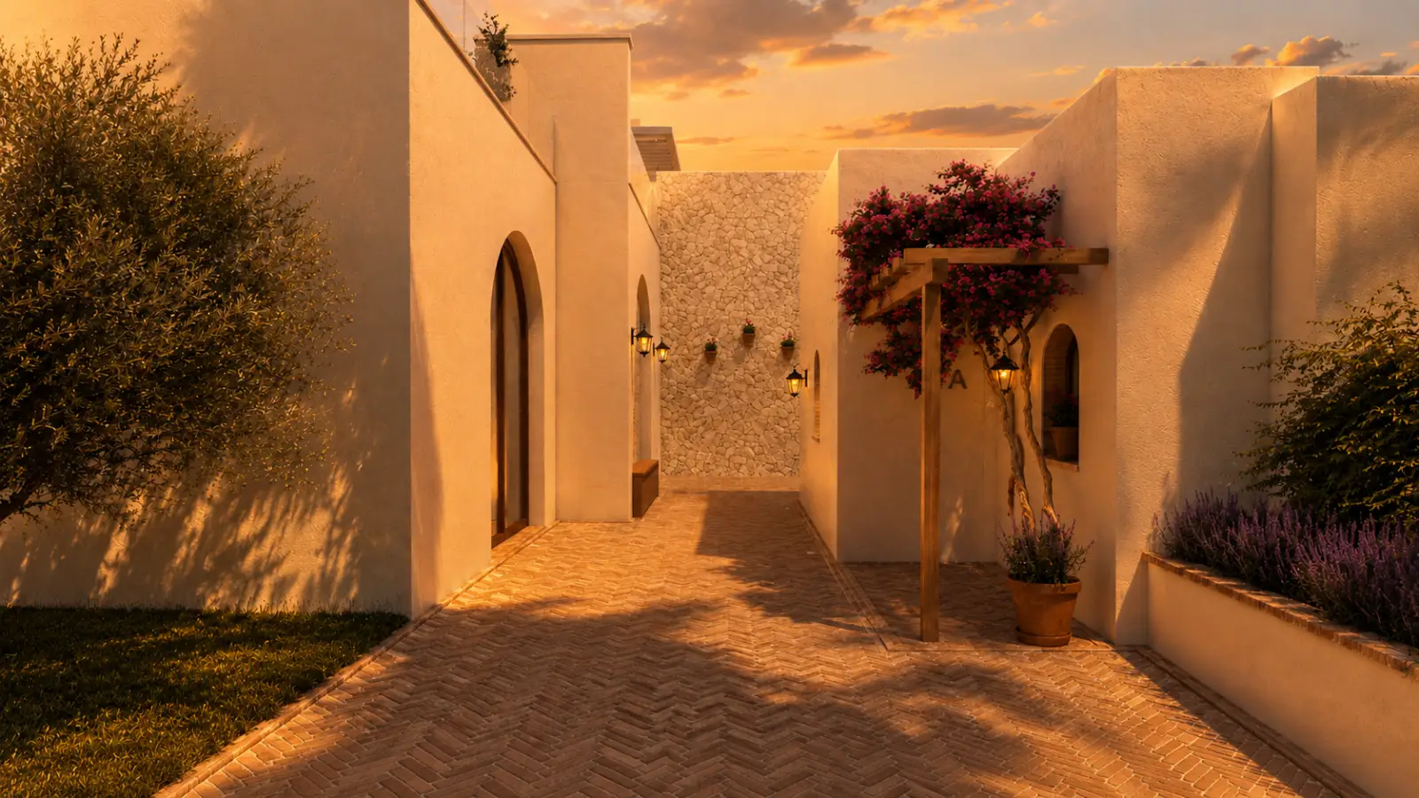 Whitewashed Andalusian Terrace View